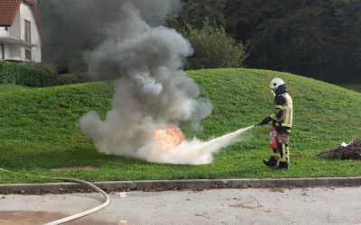 Požarna vaja in obisk gasilcev